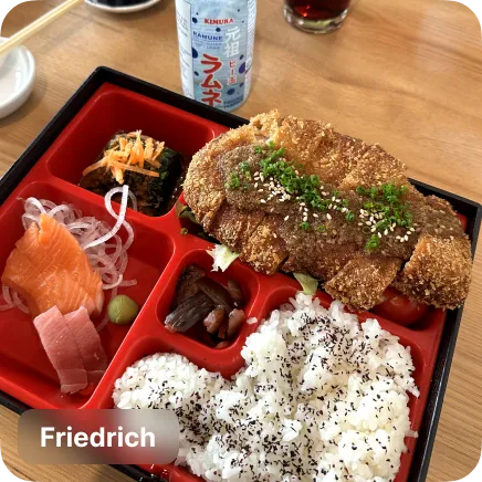 photo of a bento box